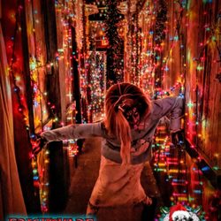 Factory of Fear - Inside the haunt: A shot looking down the hallway in Nurse Reckoning's home for wayward girls
