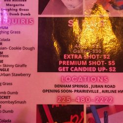 Urban Daiquiris - Menu