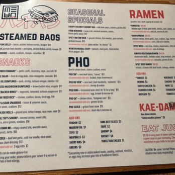 Mecha Noodle Bar - Menu - Noodles Near Me - Boston, Massachusetts