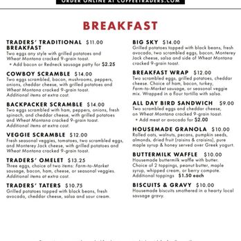 Montana Coffee Traders - Breakfast menu - Coffee & Tea Near Me - Columbia Falls, Montana Montana Coffee Traders - Breakfast menu - Coffee & Tea Near Me - Columbia Falls, Montana