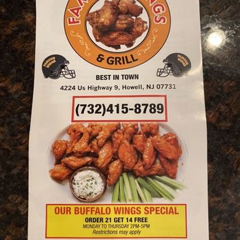 Famous Wings & Grill - Menu - Barbeque Near Me - Howell, New Jersey