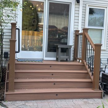 Deck Buddy - Landing and stairs to patio - upgraded Trex - Pressure Washers Near Me - Purcellville, Virginia Deck Buddy - Landing and stairs to patio - upgraded Trex - Pressure Washers Near Me - Purcellville, Virginia