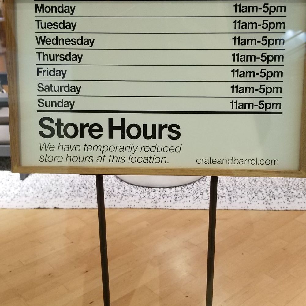 Crate & Barrel - Reduced hours 6/18/20 - Furniture Stores Near Me - Costa Mesa, California Crate & Barrel - Reduced hours 6/18/20 - Furniture Stores Near Me - Costa Mesa, California