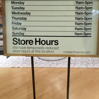 Crate & Barrel - Reduced hours 6/18/20 - Furniture Stores Near Me - Costa Mesa, California