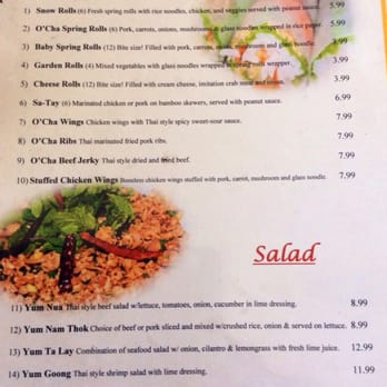 Thai O Cha - Appetizers and Salad - Thai Near Me - Universal City, Texas Thai O Cha - Appetizers and Salad - Thai Near Me - Universal City, Texas
