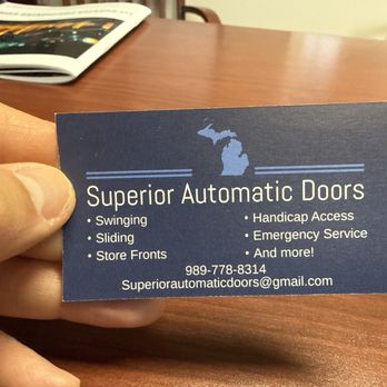 Superior Automatic Doors - Business Card - Door Sales/Installation Near Me