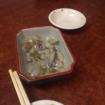 Geta - Raw octopus with wasabi...interesting but a little too much for us - Japanese Near Me - Oakland, California Geta - Raw octopus with wasabi...interesting but a little too much for us - Japanese Near Me - Oakland, California