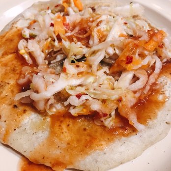 Jaragua - Pupusas (Fresh Corn Wraps with Pork, Cheese, and Beans); Price: $3.50 - Salvadoran Near Me - Los Angeles, California Jaragua - Pupusas (Fresh Corn Wraps with Pork, Cheese, and Beans); Price: $3.50 - Salvadoran Near Me - Los Angeles, California
