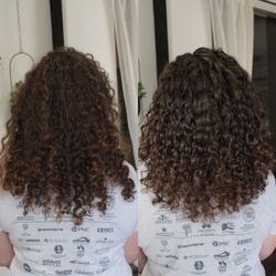 Melissa Braun Hair Studio - Before and after a curly cut