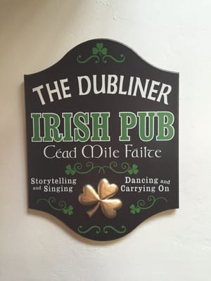 The Dubliner on the Delaware. Kitchen closes at 8:30pm Sun, Mon, Wed, Thurs & 9pm Fri & Sat by null