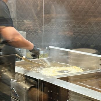 Don Churros Gomez - Cooking the churros - Desserts Near Me - Santa Ana , California
