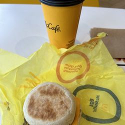 McDonald's - Sausage McMuffin with Egg and large coffee
