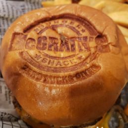 Branded Irish whiskey burger and fries