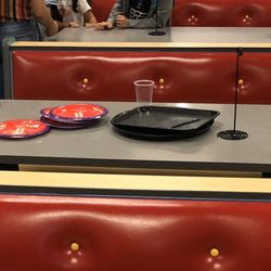 Chuck E. Cheese - Another dirty booth. This was not cleaned the entire time we were here.