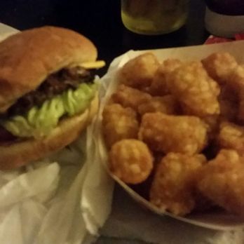 Fab Hot Dogs - The cheeseburger and tatertots were amazing!!! - Hot Dogs Near Me - Reseda, California