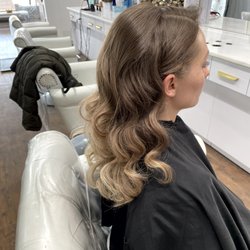My Blowout Hair Salon - Short Hollywood style by Grace!  Half downstyle.  Well build your look for any event.