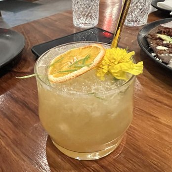T'zunun - El Elotero/$16 Bourbon, lemon juice, pineapple, lime juice, ginger/pear syrup, Nixta, Dry curaçao. - Cocktail Bars Near Me - Pleasant Hill, California T'zunun - El Elotero/$16 Bourbon, lemon juice, pineapple, lime juice, ginger/pear syrup, Nixta, Dry curaçao. - Cocktail Bars Near Me - Pleasant Hill, California