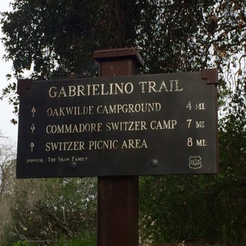 Gabrielino Trail - Sign at paved trailhead - Hiking Near Me - Altadena, California Gabrielino Trail - Sign at paved trailhead - Hiking Near Me - Altadena, California