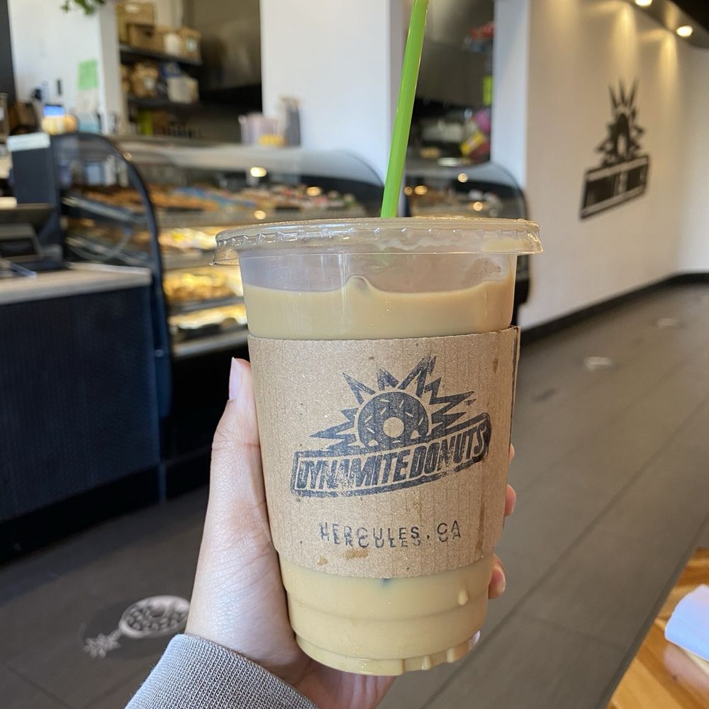Dynamite Donuts - Iced White Chocolate Latte - Donuts Near Me - Hercules, California Dynamite Donuts - Iced White Chocolate Latte - Donuts Near Me - Hercules, California