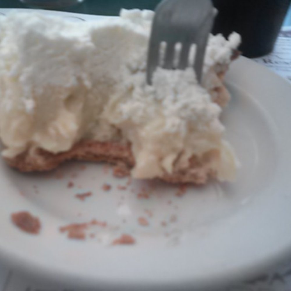 The coconut pie is superb