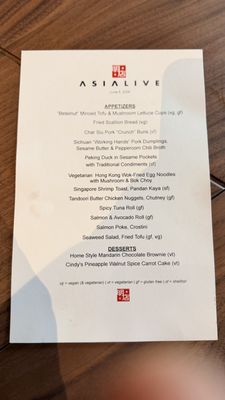 Menu photo 8 Asia Live Santa Clara, CA