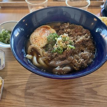 Zaru - Sliced beef udon and tempura sweet potatoes - Japanese Near Me - Orlando, Florida Zaru - Sliced beef udon and tempura sweet potatoes - Japanese Near Me - Orlando, Florida