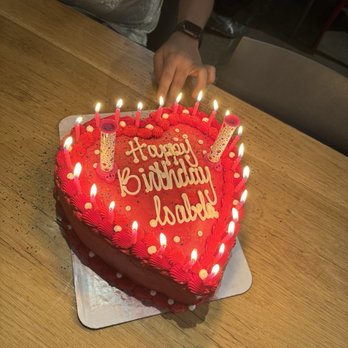 Camp 4  - The cake i brought and they assembled the candles for us - Wine Bars Near Me - Modesto, California