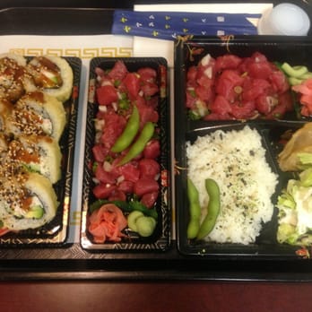 SushiMan - Ahi Poke and one of the Maki rolls - Japanese Near Me - San Diego, California