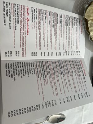 Menu photo 2 the taj mahal Slough, SLG Menu photo 2 the taj mahal Slough, SLG
