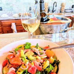 Calcareous Vineyard - Summer Salad paired with a rosé