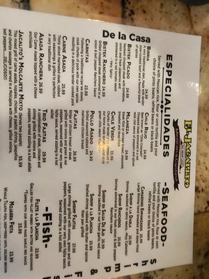 Menu photo 5 El Jacalito Grill Big Bear Lake, CA