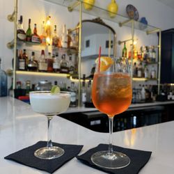 Aperol Spritz and Lychee Elixir