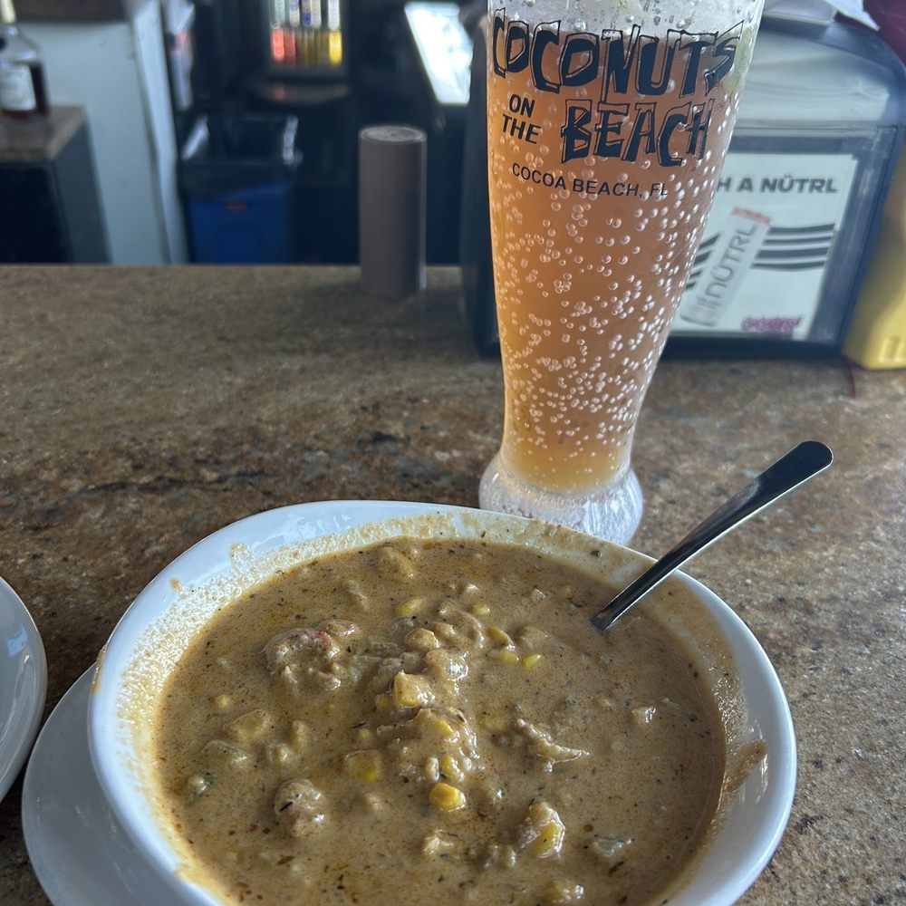 Coconuts On The Beach - Corn & Crawfish Chowder - Bars Near Me - Cocoa Beach, Florida Coconuts On The Beach - Corn & Crawfish Chowder - Bars Near Me - Cocoa Beach, Florida