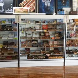 3 Monkeys Smoke Shop - Cigars constantly humidified for your smoking pleasure.