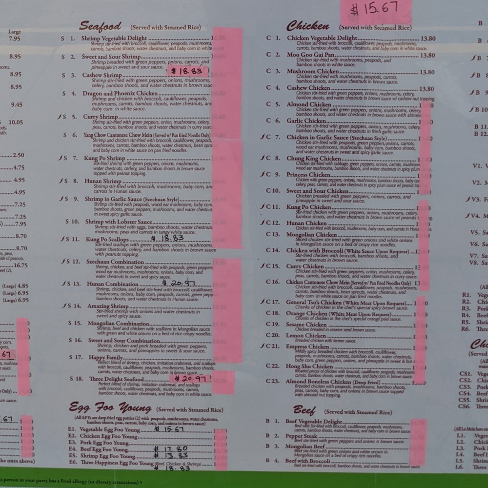 Three Happiness Restaurant - Menu as of May 2022 -- prices keep going up - Chinese Near Me - Grand Rapids, Michigan Three Happiness Restaurant - Menu as of May 2022 -- prices keep going up - Chinese Near Me - Grand Rapids, Michigan