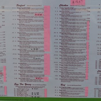 Three Happiness Restaurant - Menu as of May 2022 -- prices keep going up - Chinese Near Me - Grand Rapids, Michigan