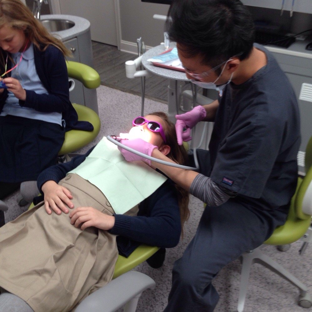 Alexandria Pediatric Dentistry - Casual relaxing atmosphere. Dental chair has TV above for kids to view. - Pediatric Dentists Near Me - Alexandria, Virginia