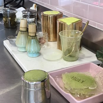 Holy Matcha - YES!!!! This is how you know they're legit! They whisk their matcha with bamboo whisks (2 on the left) - Tea Rooms Near Me - San Diego, California Holy Matcha - YES!!!! This is how you know they're legit! They whisk their matcha with bamboo whisks (2 on the left) - Tea Rooms Near Me - San Diego, California