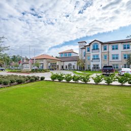 Exterior outside entrance of Woodhaven Village - Conroe, Texas Exterior outside entrance of Woodhaven Village - Conroe, Texas