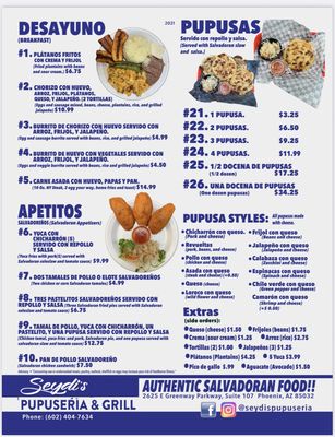 Menu photo 7 Seydi's Pupuseria & Grill Phoenix, AZ Menu photo 7 Seydi's Pupuseria & Grill Phoenix, AZ