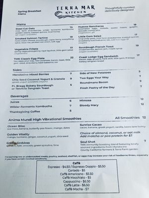 Menu photo 2 Terra Mar Kitchen Albion, CA