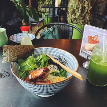 Beat Mazesoba - Yuzu shio mazemen + yuzu matcha iced tea. Highly recommend. - Ramen Near Me - Flushing, New York Beat Mazesoba - Yuzu shio mazemen + yuzu matcha iced tea. Highly recommend. - Ramen Near Me - Flushing, New York