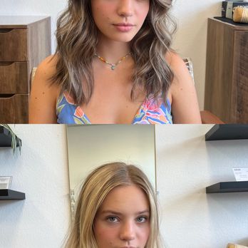 Evara Hair Studio - My sweet client was looking to transition to a low maintenance blonde vs high maintenance for school. She looks stunning!! - Hair Salons Near Me - Sacramento, California Evara Hair Studio - My sweet client was looking to transition to a low maintenance blonde vs high maintenance for school. She looks stunning!! - Hair Salons Near Me - Sacramento, California
