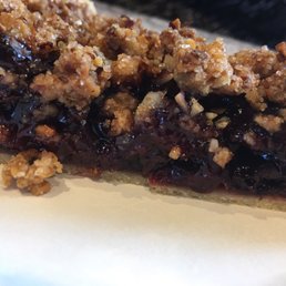 Cherry tart by the slice. Gluten free.