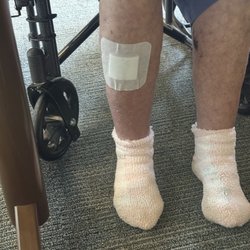 Green Ridge Care Center - No one will tell us why bandage is on her leg. Her skin is very dry. Her feet and legs are always swollen