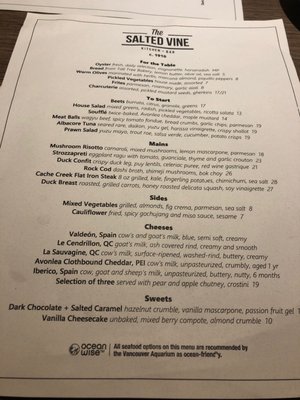 Menu photo 7 The Salted Vine Kitchen + Bar Squamish, BC Menu photo 7 The Salted Vine Kitchen + Bar Squamish, BC