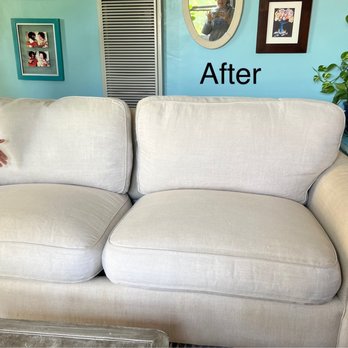 Rene Guzman Studio - Both top & bottom cushions after Rene made new insides for them. - Furniture Reupholstery Near Me - Los Angeles, California