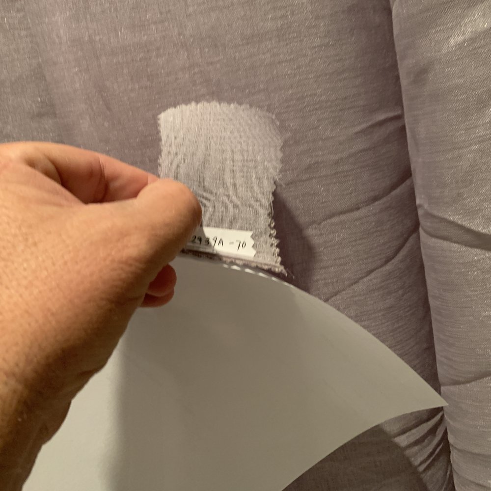 Pacific Direct - The sample swatch (light gray) and the purple sheer we received. - Home Decor Near Me - Salem, Oregon Pacific Direct - The sample swatch (light gray) and the purple sheer we received. - Home Decor Near Me - Salem, Oregon