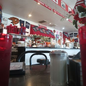 Firehouse Cafe - The counter and kitchen window. - Coffee & Tea Near Me - Simi Valley, California