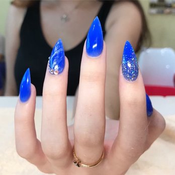Wellness Nails and Spa - Nexgen Blue with Designs - Nail Salons Near Me - Boca Raton, Florida Wellness Nails and Spa - Nexgen Blue with Designs - Nail Salons Near Me - Boca Raton, Florida